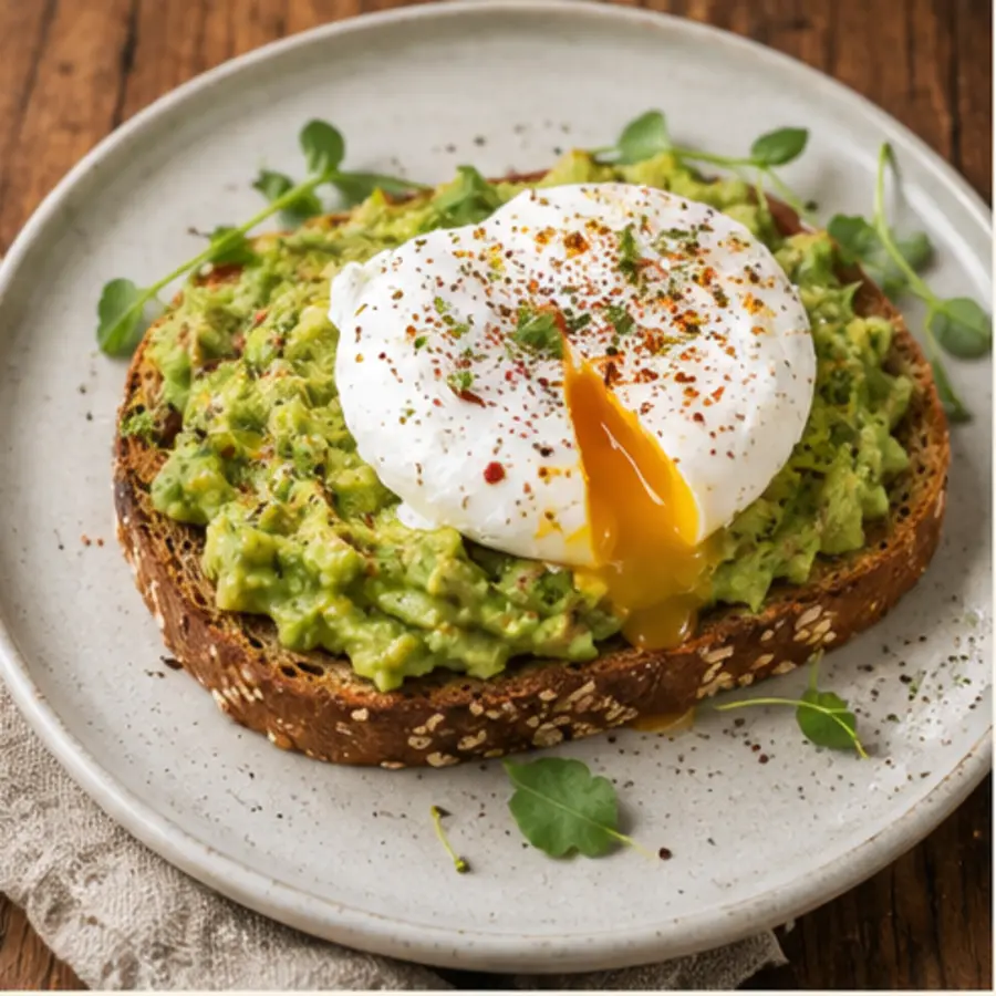 Photograph of Avocado Toast with Poached Egg