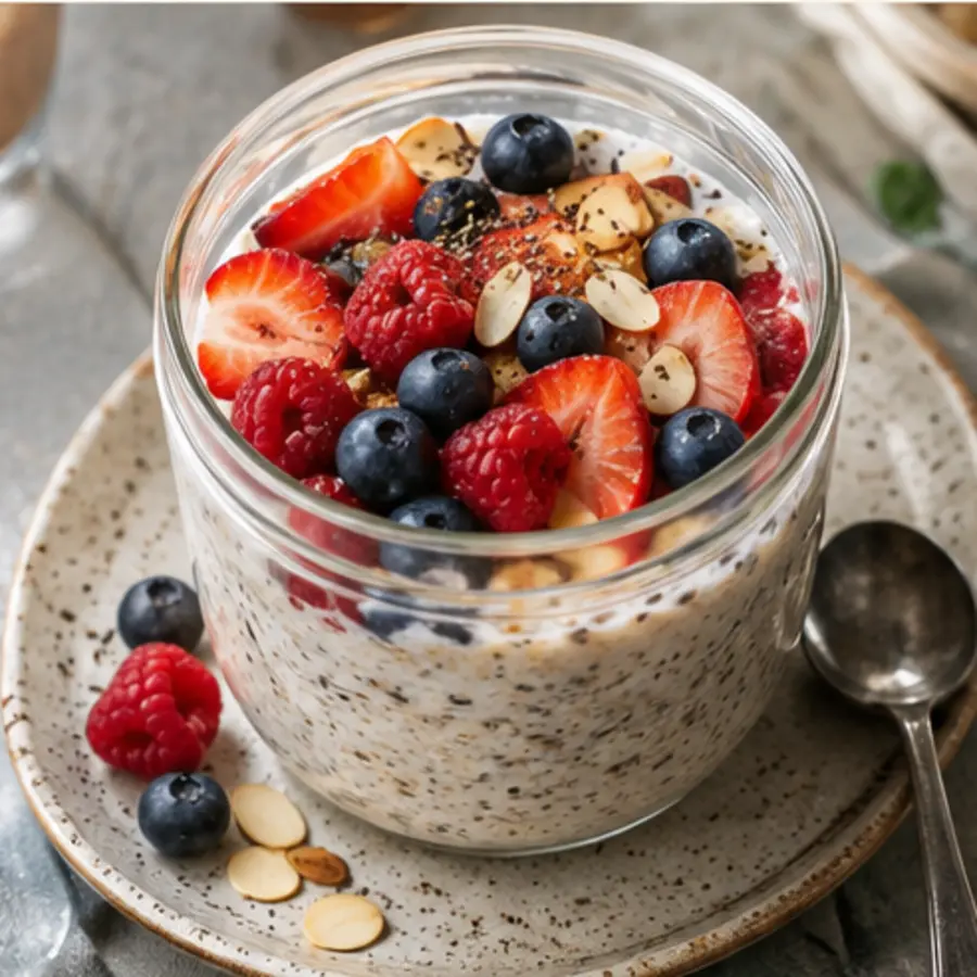 Photograph of Overnight Oats with Berries